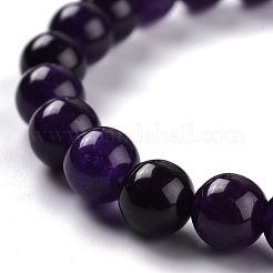 Dyed Natural Jade Beads Stretch Bracelets&nbsp;BJEW-J183-B-11