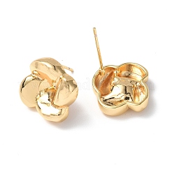 Brass with S925 Pin Earring  Findings&nbsp;KK-B063-06G