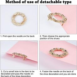 4Pcs 2 Style Alloy Shoes Buckle Clips&nbsp;ALRI-FG0001-02