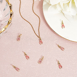8Pcs 2 Style Brass Enamel Charms&nbsp;KK-BBC0020-37