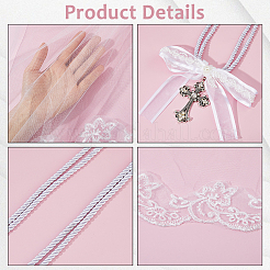 1Pc Polyester Lace Bridal Veils&nbsp;HJEW-HS00096-03