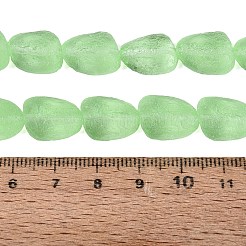 Frosted Handmade Lampwork Beads Strands&nbsp;LAMP-Q041-06C