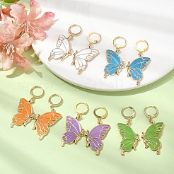 Alloy Enamel Dangle Leverback Earrings&nbsp;EJEW-JE05559