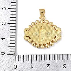 Brass Micro Pave Cubic Zirconia Pendants&nbsp;KK-A260-04G