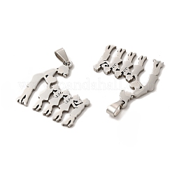 Non-Tarnish Mother's Day/Teachers' Day 201 Stainless Steel Pendants&nbsp;STAS-K251-016P
