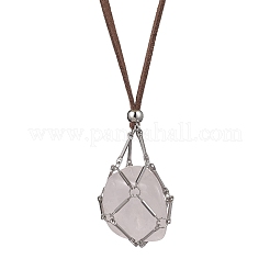 Crystal Holder Cage Necklace&nbsp;NJEW-JN04587-03