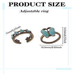 Alloy Adjustable Cuff Rings&nbsp;RJEW-LP0002-57