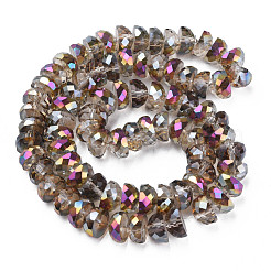 Electroplate Transparent Glass Beads Strands&nbsp;EGLA-N002-37-D01