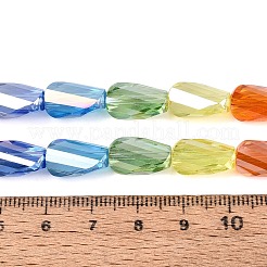 Electroplate Transparent Glass Beads Strands&nbsp;EGLA-N022-10B-C01