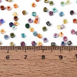 Opaque Picasso Cylinder Glass Beads&nbsp;SEED-Q039-06A-M