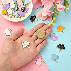 30Pcs 6 Colors Alloy Enamel Pendants&nbsp;ENAM-CJ0002-65