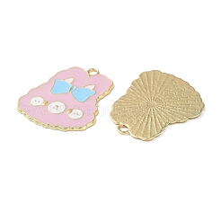 Rack Plating Alloy Enamel Pendants&nbsp;ENAM-G225-02G-01
