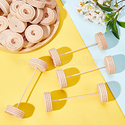 36Pcs Unfinished Wood Wheels Toys&nbsp;AJEW-DR0001-53