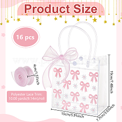 16Pcs Bowknot Pattern Plastic Gift Bags&nbsp;OCOR-BC0008-79