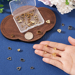 40Pcs 5 Styles Brass Snap On Bails&nbsp;KK-TA0008-87