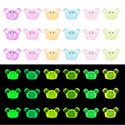 18Pcs 6 Colors Luminous Resin Crab Display Ornaments&nbsp;DJEW-TAD0001-04