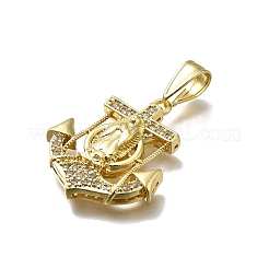 Brass Micro Pave Cubic Zirconia Pendants&nbsp;KK-C090-38