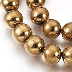Electroplate Non-Magnetic Synthetic Hematite Beads Strands&nbsp;G-F585-D-12mm