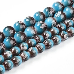 Baking Paint Glass Beads Strands&nbsp;DGLA-N008-8mm-07