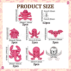 12 Sets 6 Styles Zinc Alloy Decorative Buttons&nbsp;FIND-PH0027-77