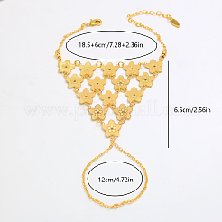 Brass Layered Link Ring Bracelets for Women&nbsp;GT6383-1