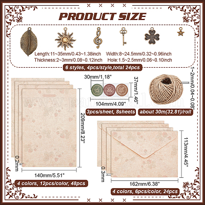 8 Sets 4 Style Paper Envelope&nbsp;DIY-FG0004-86-1