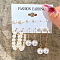 Alloy & Plastic Pearl Earring Sets, Golden, 7~35mm, 6pairs/set