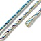 14M Two Tone Polyester Braided Cord, Round, Deep Sky Blue, 2.5mm, about 15.31 Yards(14m)/Roll
