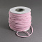 Round Elastic Cord, with Nylon Outside and Rubber Inside, Pink, 2mm, about 43.74 yards(40m)/roll