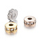 304 Stainless Steel Bead Spacers, with Rhinestone, Flat Round, Mixed Color, 7x3mm, Hole: 2.5mm