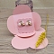 Cardboard Earring Boxeses, Square, Pearl Pink, Finished Product: 6.5x6.5cm