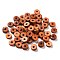 Dyed Donut Coconut Beads, FireBrick, 9x2~5mm, Hole: 2~3mm, about 1612pcs/500g