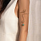 Stylish Iron Cuff Bangles, Screw Thread, with Natural Gemstone, Golden, Inner Diameter: 3-1/2 inch(9cm)