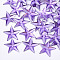Plastic Cabochons, Star, Plum, 13x14x1.5mm, about 2000pcs/bag