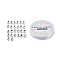 520Pcs Alphabet Acrylic Beads, with 1 Roll Elastic Crystal Thread, Flat Round, Letter A~Z, 7x4mm, Hole: 1mm, 26 letters, 20pcs/letter