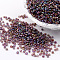 Round Transparent Colors Rainbow Glass Seed Beads, Misty Rose, 12/0, 2mm, Hole: 1mm, about 3306pcs/50g