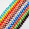 Cat Eye Beads, Round, Mixed Color, 6mm, Hole: 1mm, about 66pcs/strand, 14.5 inch/strand