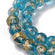Handmade Gold Sand Lampwork Beads Strands&nbsp;LAMP-C010-01E-3