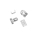 Iron Purse Push Lock Sets&nbsp;IFIN-PH0023-25P-1