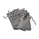 Polyester Imitation Burlap Packing Pouches Drawstring Bags&nbsp;X-ABAG-R005-9x12-04-1