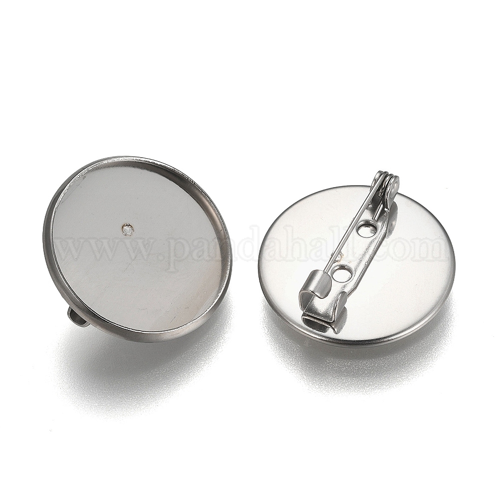 Brooch Base Wholesale Tarnish Resistant 304 Stainless Steel Brooch Base Settings ...