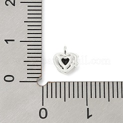 925 Sterling Silver Micro Pave Cubic Zirconia Pendants&nbsp;STER-Q002-02G
