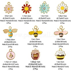 20Pcs 10 Styles Alloy Enamel Charms&nbsp;ENAM-FS0001-79