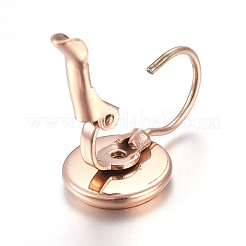 Ion Plating(IP) 304 Stainless Steel Leverback Earring Settings&nbsp;STAS-L211-08A-RG