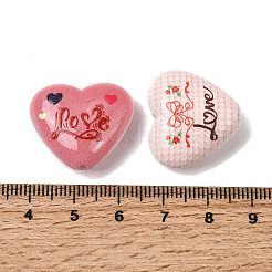 Valentine's Day Printed Opaque Acrylic Beads&nbsp;OACR-Z039-01