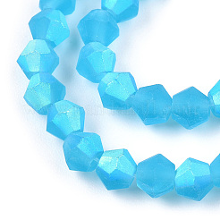 Imitate Austrian Crystal Bicone Frosted Glass Beads Strands&nbsp;X-EGLA-A039-T6mm-MB19