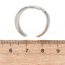 Irregular Line 304 Stainless Steel Cuff Open Rings&nbsp;RJEW-P191-16P