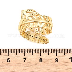 Brass Micro Pave Cubic Zirconia Cuff Open Rings for Women&nbsp;RJEW-F211-01G