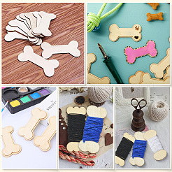 60Pcs 3 Styles Wood Thread Winding Boards&nbsp;DIY-SC0031-10B