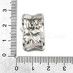 Brass Crystal Rhinestone Rectangle with Flower Multi-Strands Links&nbsp;KK-P306-19P